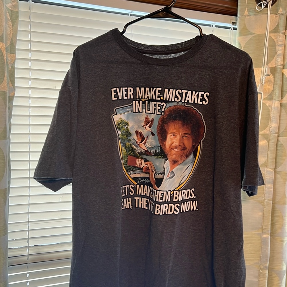 Bob Ross gray T-shirt, size 2 XL